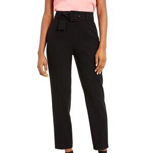 Bar III Belted Pants Black 16 NEW